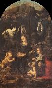 LEONARDO da Vinci The Virgin of the rocks oil painting on canvas